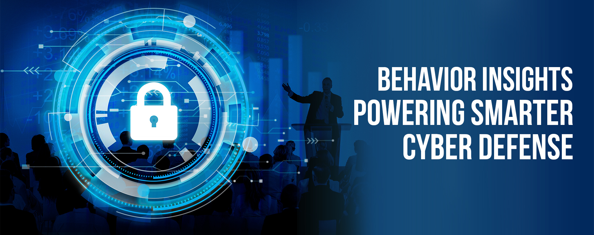 Adaptive cybersecurity concept showing behavioral insights securing enterprise solutions and cloud services, symbolizing next-gen protection and innovative technology strategy in business consulting India.